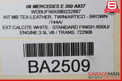 03-09 Mercedes W211 E350 E550 Rear Right Passenger Side Door Lock Latch Actuator