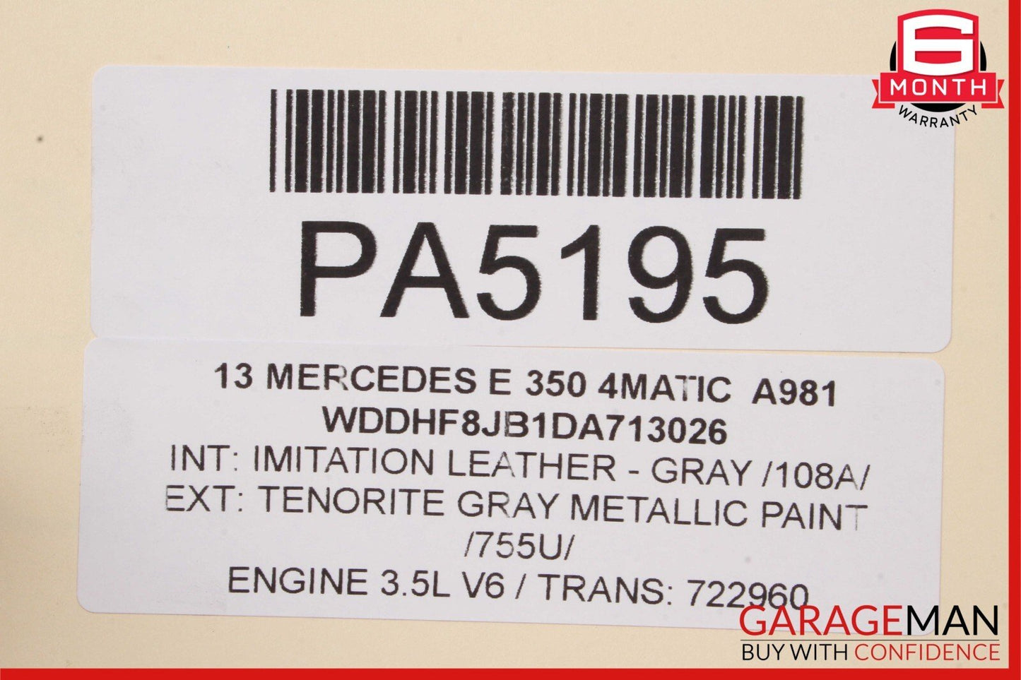 10-16 Mercedes W212 E350 E550 E63 AMG Sport Left Side Skirt Rocker Panel OEM