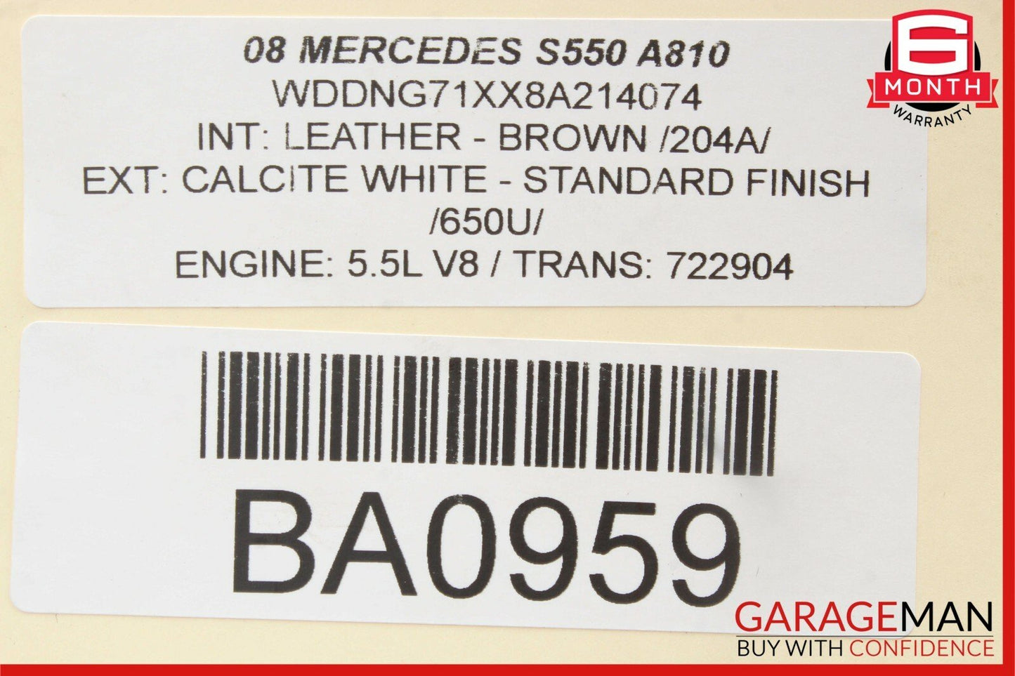 07-13 Mercedes W221 S550 S63 AMG Rear Left or Right Side Door Control Module OEM