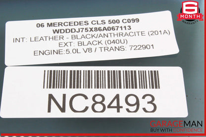 06-11 Mercedes W219 CLS500 CLS550 Rear Right Passenger Side Door Window Glass