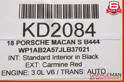 17-18 Porsche Macan Tranny Transmission Mount Bracket Cross Member Crossmember