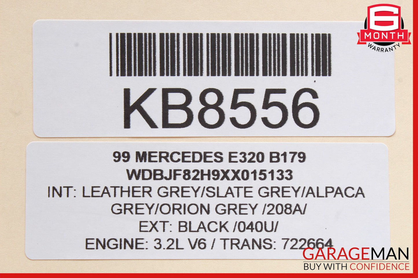 98-02 Mercedes W210 E320 Rear Left Driver Side Exterior Door Handle Black OEM