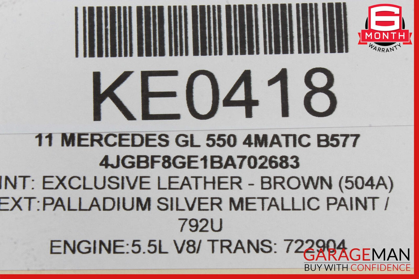 06-12 Mercedes X164 GL550 Rear Right Side Door Wire Harness 1645402408 OEM