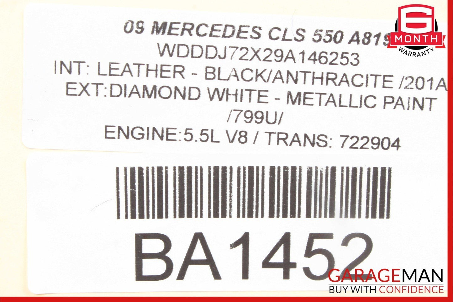06-11 Mercedes W219 CLS550 E350 E550 Rear Door Keyless Go Control Module Unit