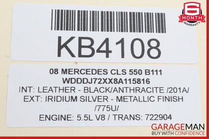 06-11 Mercedes W219 CLS550 CLS500 Shifter Shift Knob Boot Keyless Go Black OEM