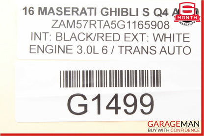 14-17 Maserati Ghibli A/C AC Heater Blower Motor Fan Assembly