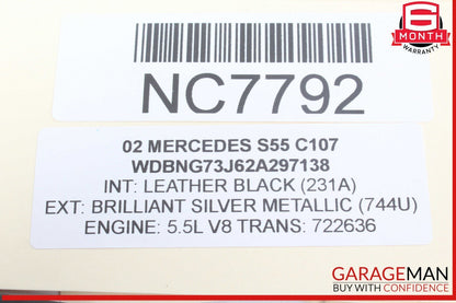 00-02 Mercedes W220 S55 AMG Front Right Passenger Window Switch Panel Wood OEM