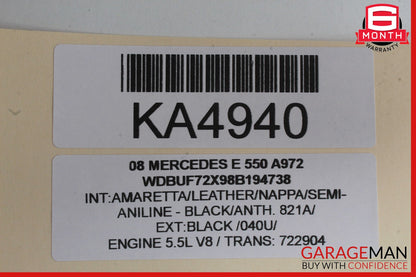 03-09 Mercedes W211 E550 Rear Left Driver Side Window Regulator Motor OEM