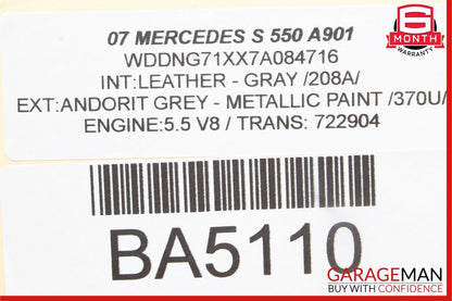 07-13 Mercedes W221 S550 Front Left Side Door Lock Latch Actuator Keyless Go OEM