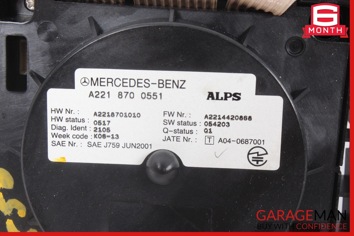 07-09 Mercedes W221 S550 Center Console Multi Function Switch Controller Knob