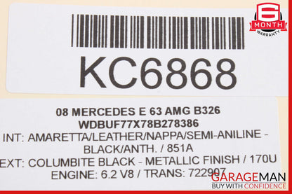 03-09 Mercedes W211 E63 E500 Rear Left Door Lock Actuator Driver Keyless Go OEM