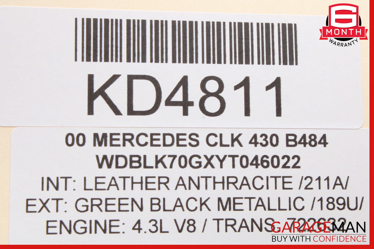 98-03 Mercedes W208 CLK430 Right Passenger Side Exterior Door Handle OEM