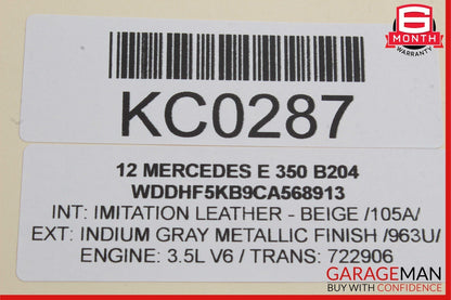 10-13 Mercedes W212 E350 E550 E63 AMG Sedan Rear Left Side Inner Tail Light Lamp