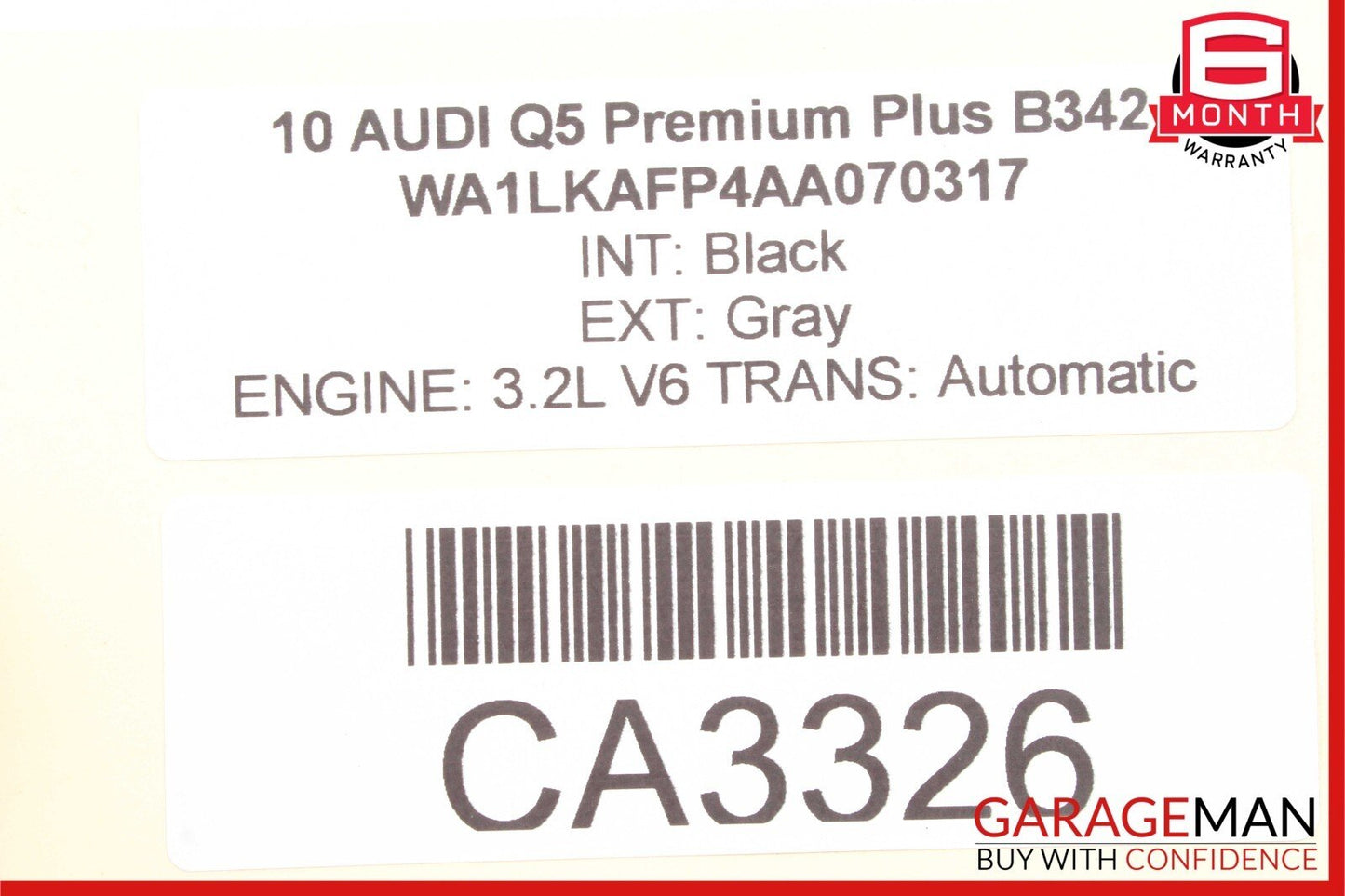 09-17 Audi Q5 Front Right Side Suspension Lower Rearward Control Arm OEM