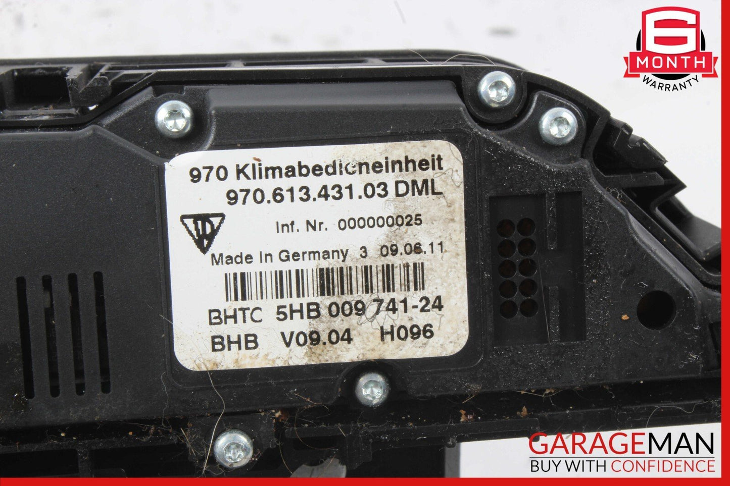 10-13 Porsche Panamera 970 Front AC Heater Climate Control Switch Panel Assy