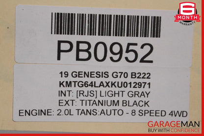 19-22 Genesis G70 2.0 Front Subframe Crossmember Sub Frame Cross Member Bar OEM