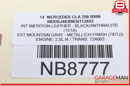 14-20 Mercedes W117 CLA250 C300 SLC300 Rear Trunk Tailgate Release Open Handle