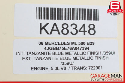 06-11 Mercedes W164 ML500 GL450 Rear A/C Heater Climate Control Switch OEM