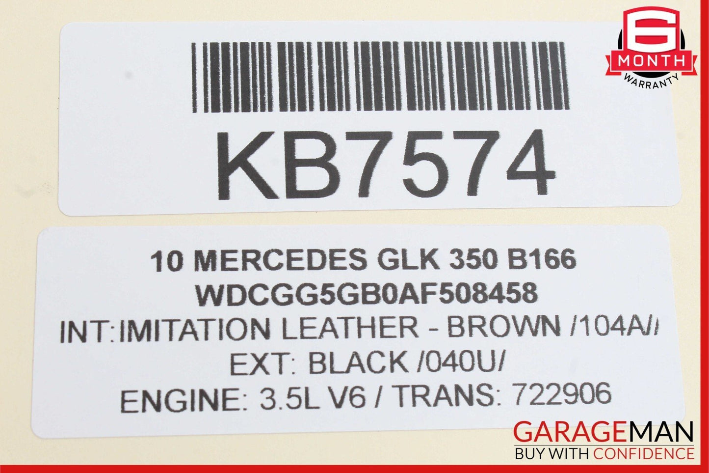 10-12 Mercedes X204 GLK350 Front Left Side Door Rear View Mirror Black OEM