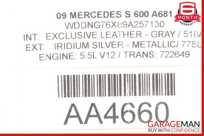 07-14 Mercedes W221 S600 CL550 Front Right Passenger Seat Control Memory Switch