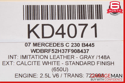 05-07 Mercede W203 C230 C320 C350 Front Right Exterior Door Handle White OEM