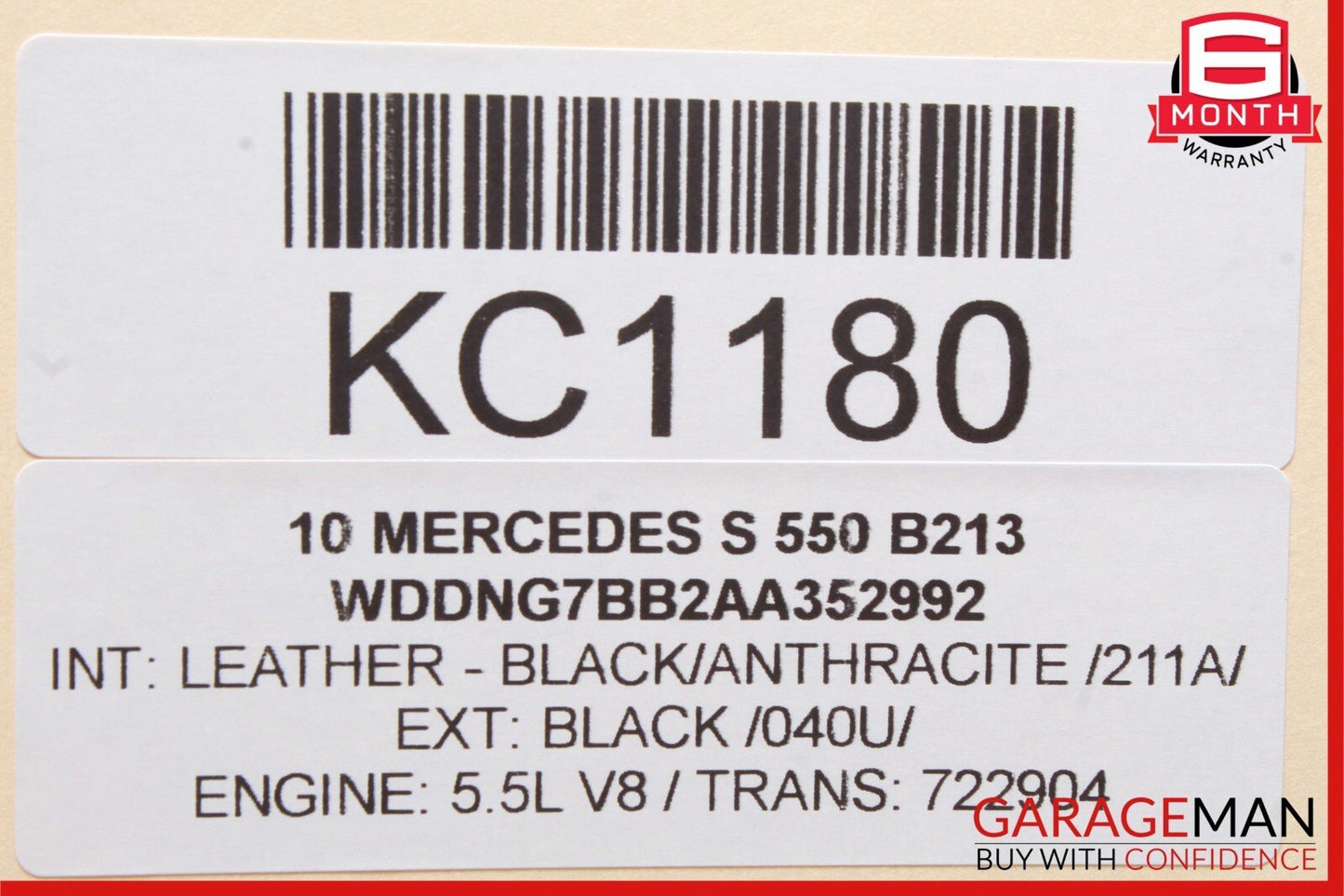 07-13 Mercedes W221 S550 S400 Rear Right Side Exterior Door Handle Black OEM