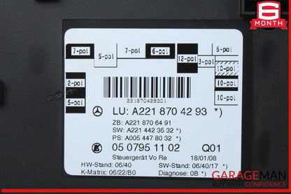 07-13 Mercedes W221 S550 S63 AMG Front Right Door Control Module 2218704293 OEM