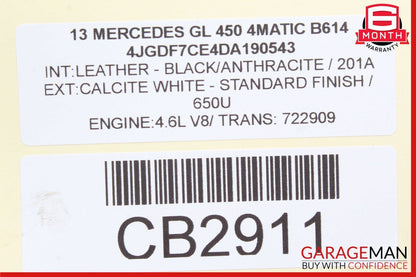 13-14 Mercedes X166 GL450 Right Side Engine Motor Cylinder Valve Head Assy OEM