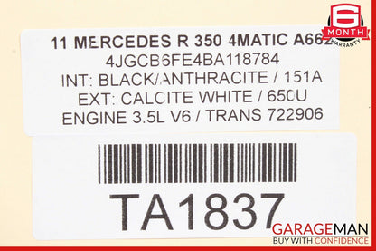 11-13 Mercedes W251 R350 Dashboard Dash Board Panel Trim Cover Assembly Black