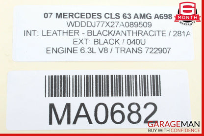 06-11 Mercedes W219 CLS63 AMG Rear Right Quarter Door Window Glass Panel OEM