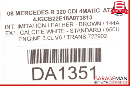 06-13 Mercedes W251 R320 R550 Front Right Side Axle CV Drive Shaft Driveshaft
