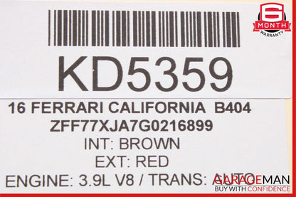 15-18 Ferrari California T Left Trunk Carpet 86062400 OEM