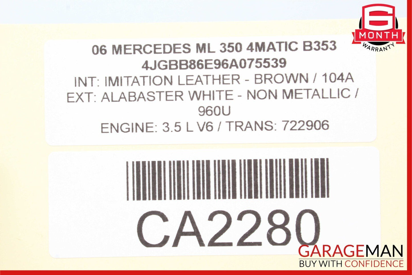 06-12 Mercedes W164 ML350 ML550 Front Left Side Speaker Door Mirror Cover OEM