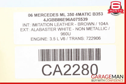 06-12 Mercedes W164 ML350 ML550 Front Left Side Speaker Door Mirror Cover OEM