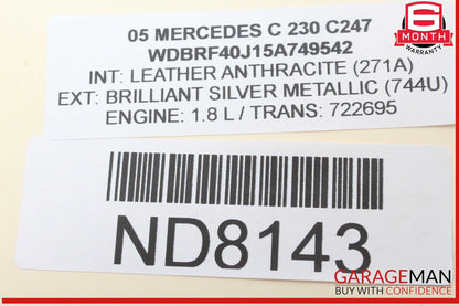 01-07 Mercedes W203 C230 C350 Rear Left Side Window Regulator Motor OEM