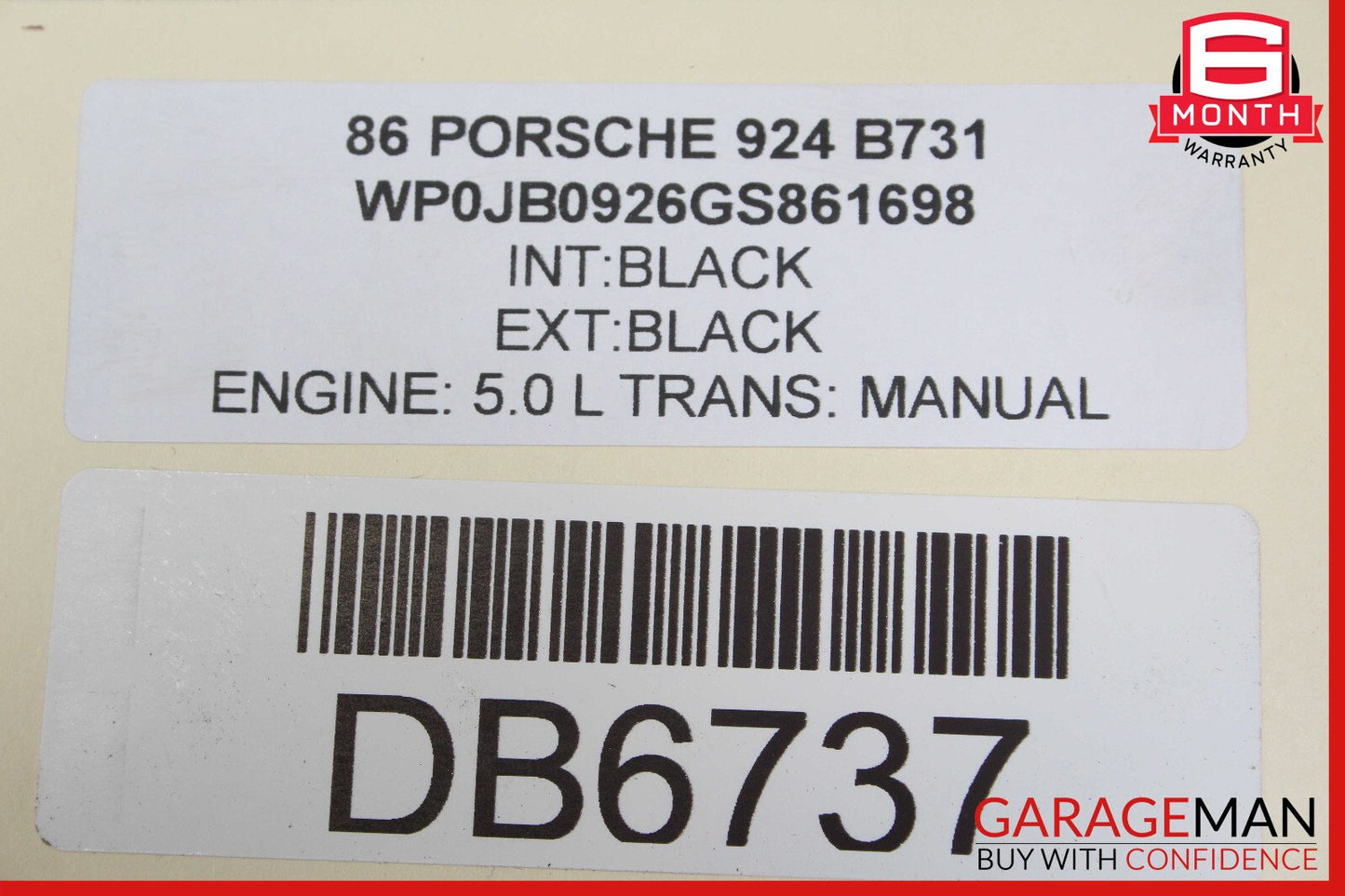 84-86 Porsche 928 Rear Bumper Reinforcement Impact Bar OEM