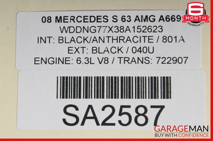 07-09 Mercedes W221 S63 Rear Window Sun Shade Screen Roller Blind OEM