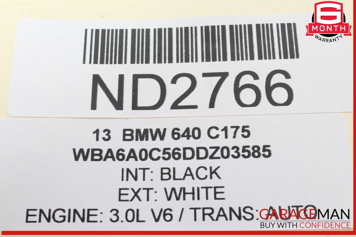 12-18 BMW 640i 650i Rear View Backup Camera Control Module Unit 9282420 OEM