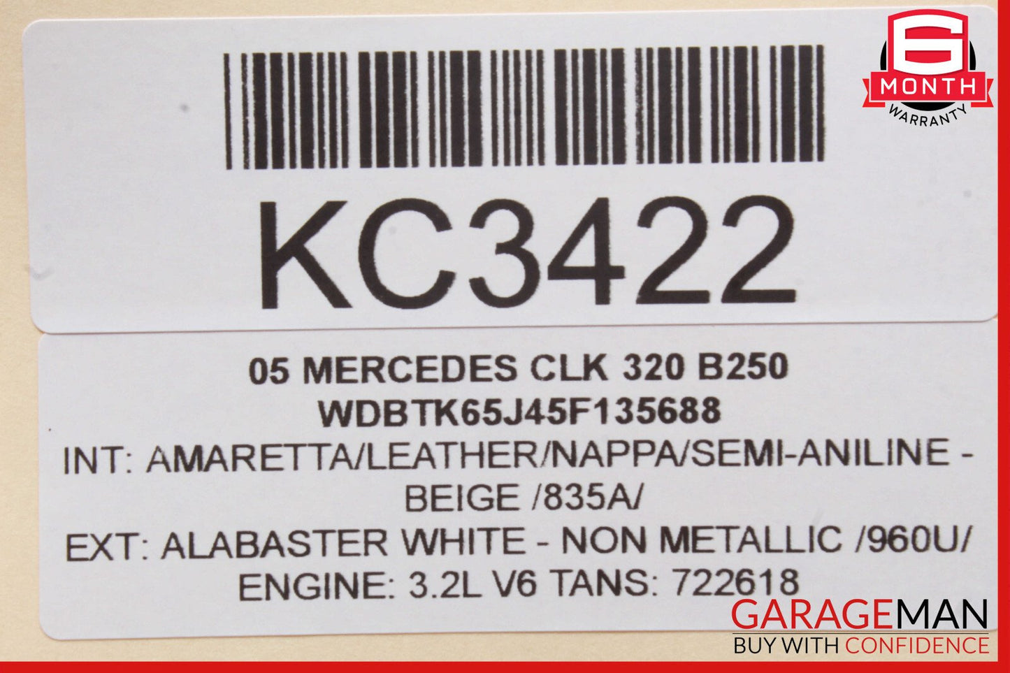 03-09 Mercedes W209 CLK320 Convertible Top Roof Control Controller Module Unit