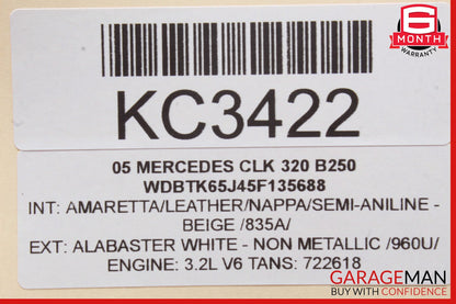 03-09 Mercedes W209 CLK320 Convertible Top Roof Control Controller Module Unit