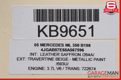 98-05 Mercedes W163 ML350 ML320 Bumper Fog Light Lamp Right Passenger Side OEM