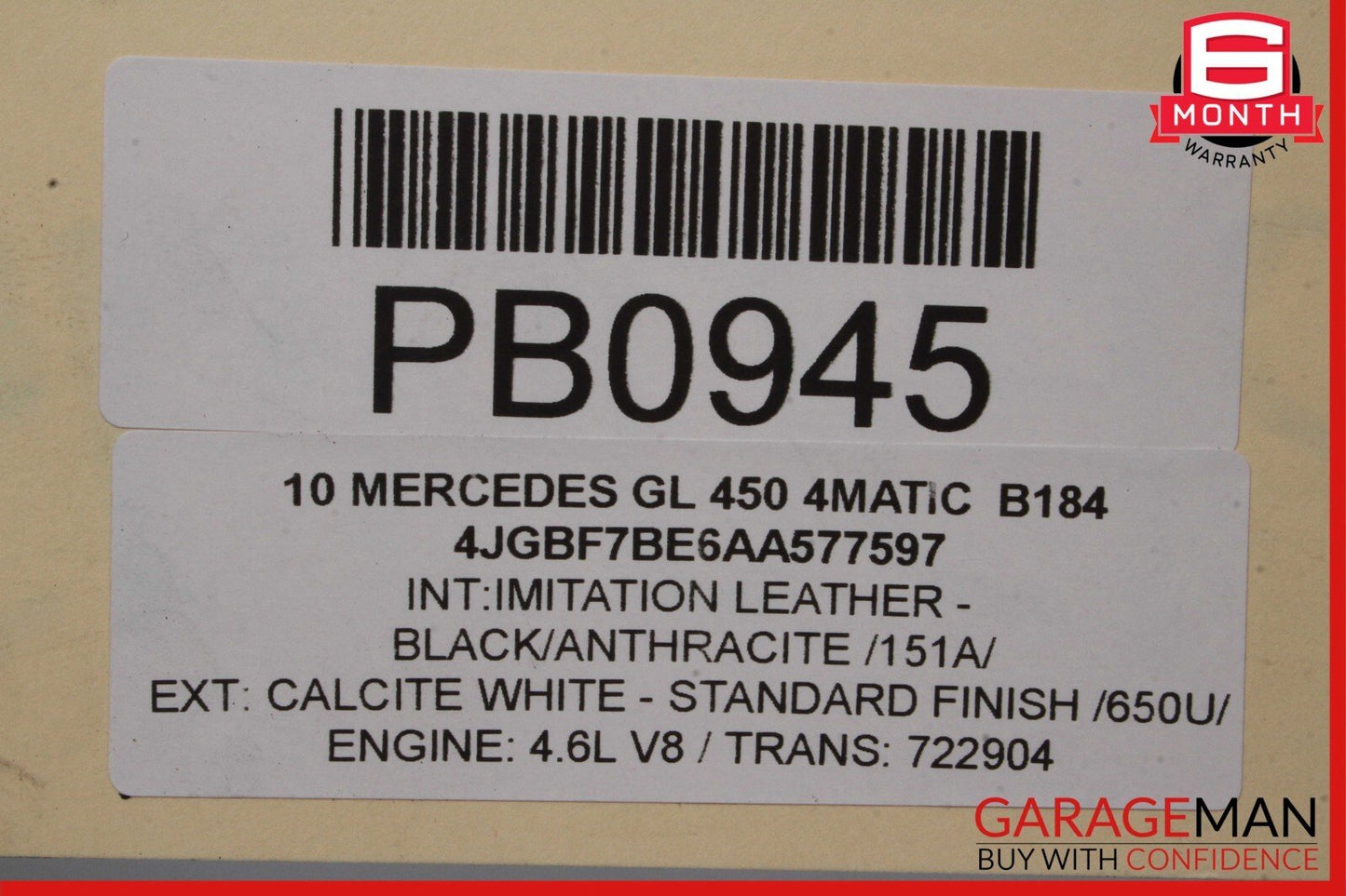 06-12 Mercedes ML350 GL450 Front Bumper Reinforcement Impact Crash Bar Rebar