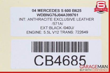 00-06 Mercedes W220 S600 CL500 Rear Right Upper Control Arm 2203521305 OEM