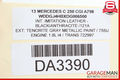 12-14 Mercedes W204 C250 C300 C350 Tail Light Lamp LED Right Passenger Side OEM