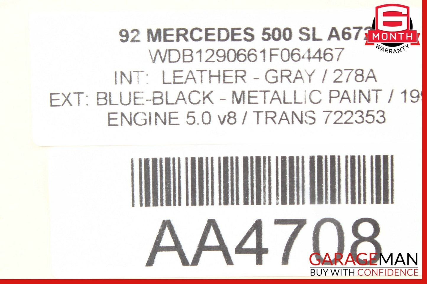 92-99 Mercedes R129 500SL Anti Theft Alarm Infrared Control Module OEM