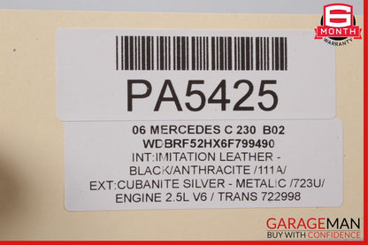 05-07 Mercedes W203 C230 C350 Front Right Side Top Upper Seat Cushion Cover