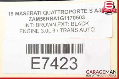 14-18 Maserati Quattroporte Front Right Seatbelt Seat Belt Retractor Assembly