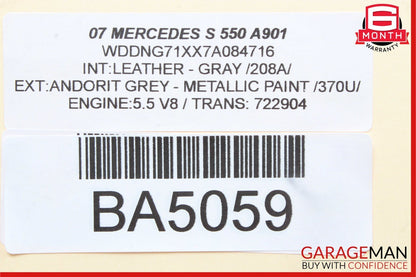 07-13 Mercedes W221 S550 S600 S350 Dash Console CD Player Cover Trim Panel Gray