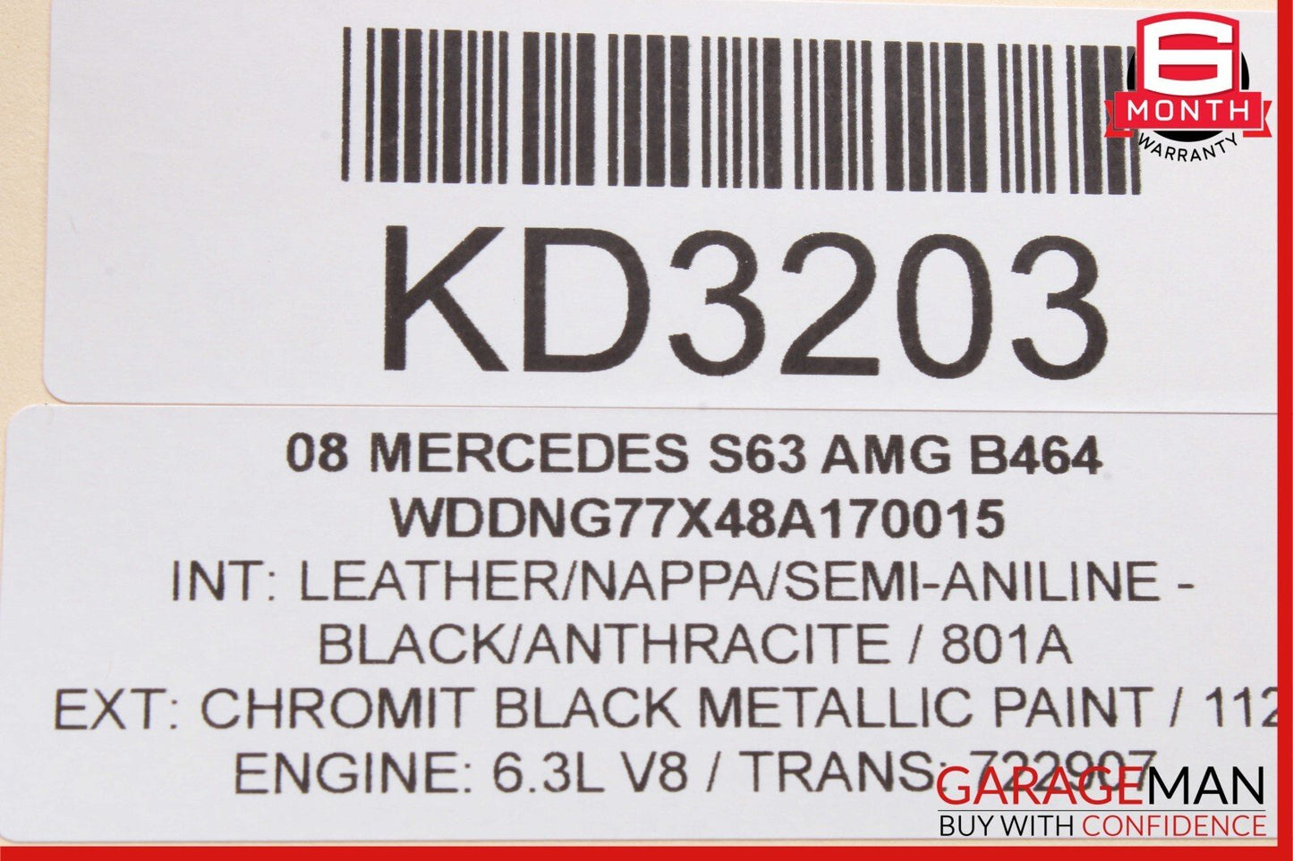 07-14 Mercedes CL550 S63 AMG Front Right Sun Visor Shade Sunvisor Suede Black