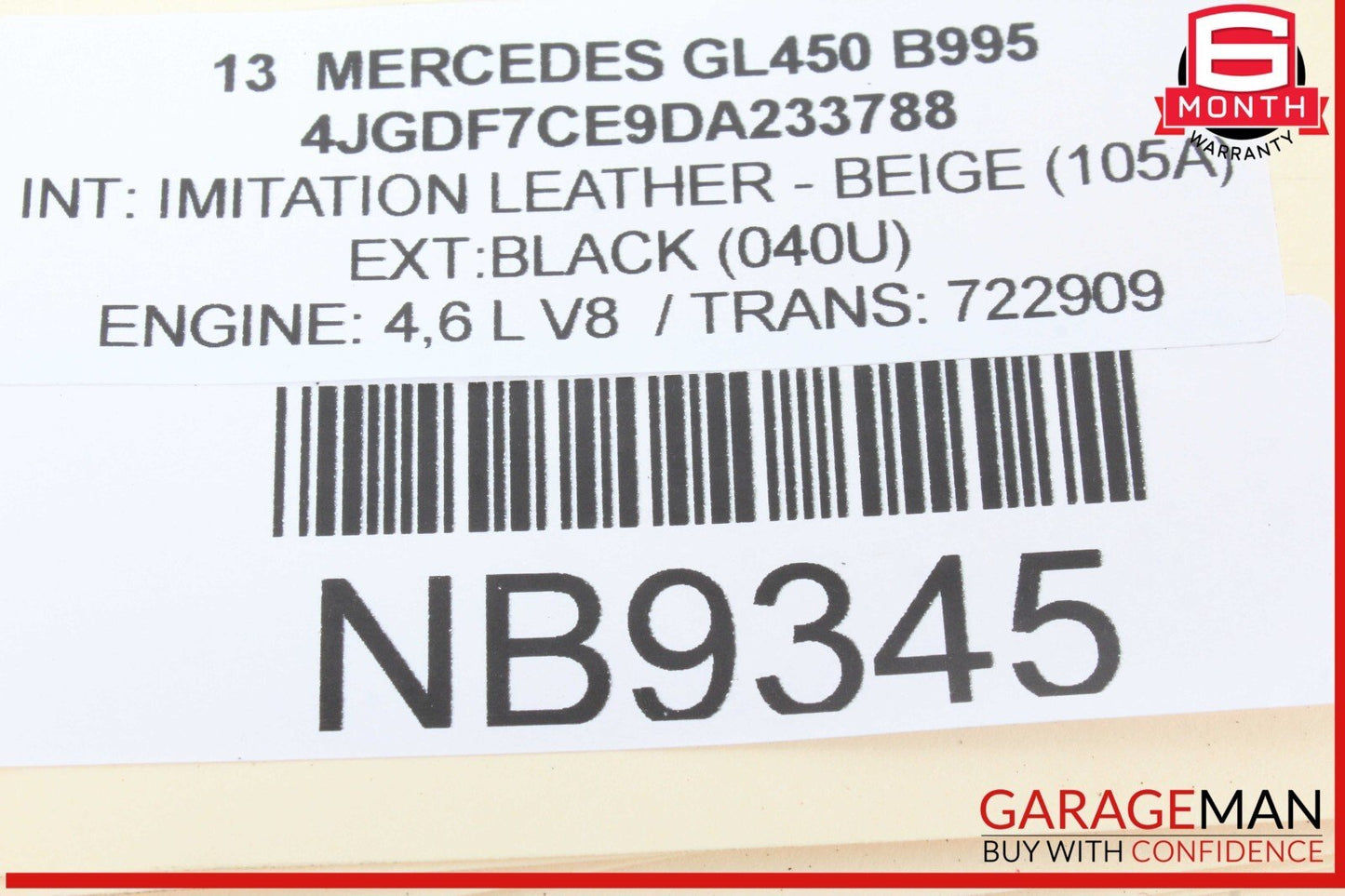 11-16 Mercedes X166 GL450 S550 Left Turbocharger Turbo Charger Manifold OEM